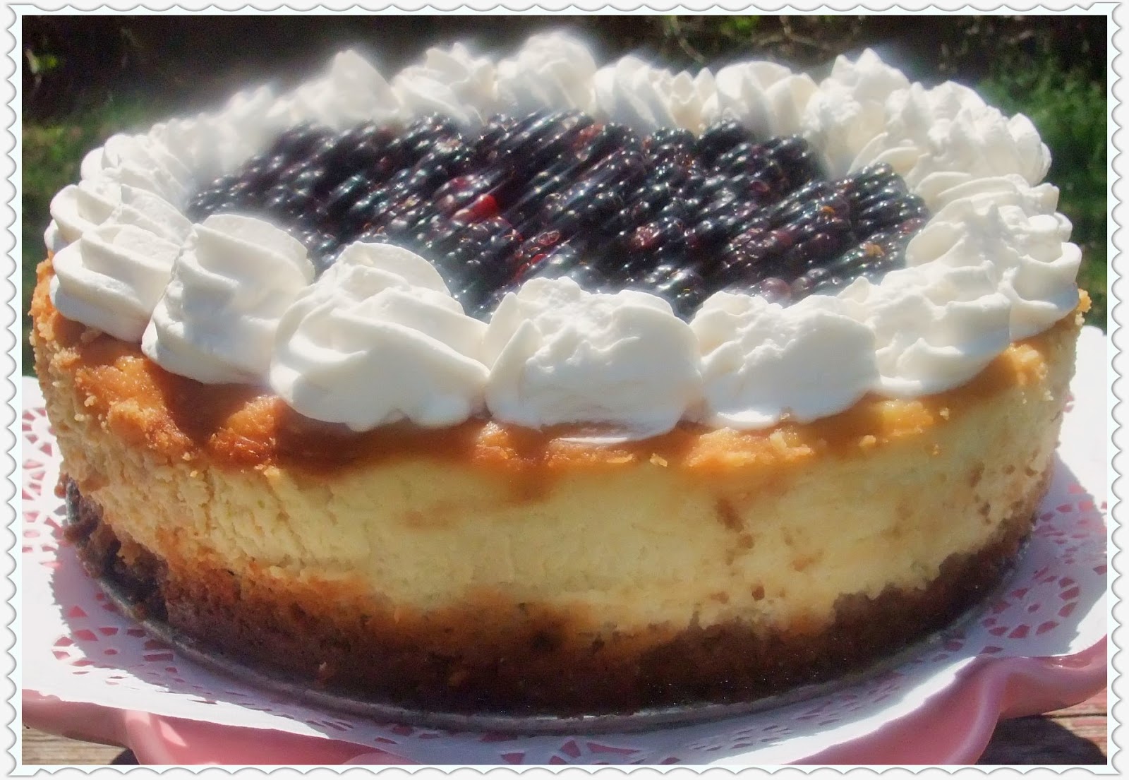 Rosie's Country Baking Ricotta Cheesecake with Blackberries