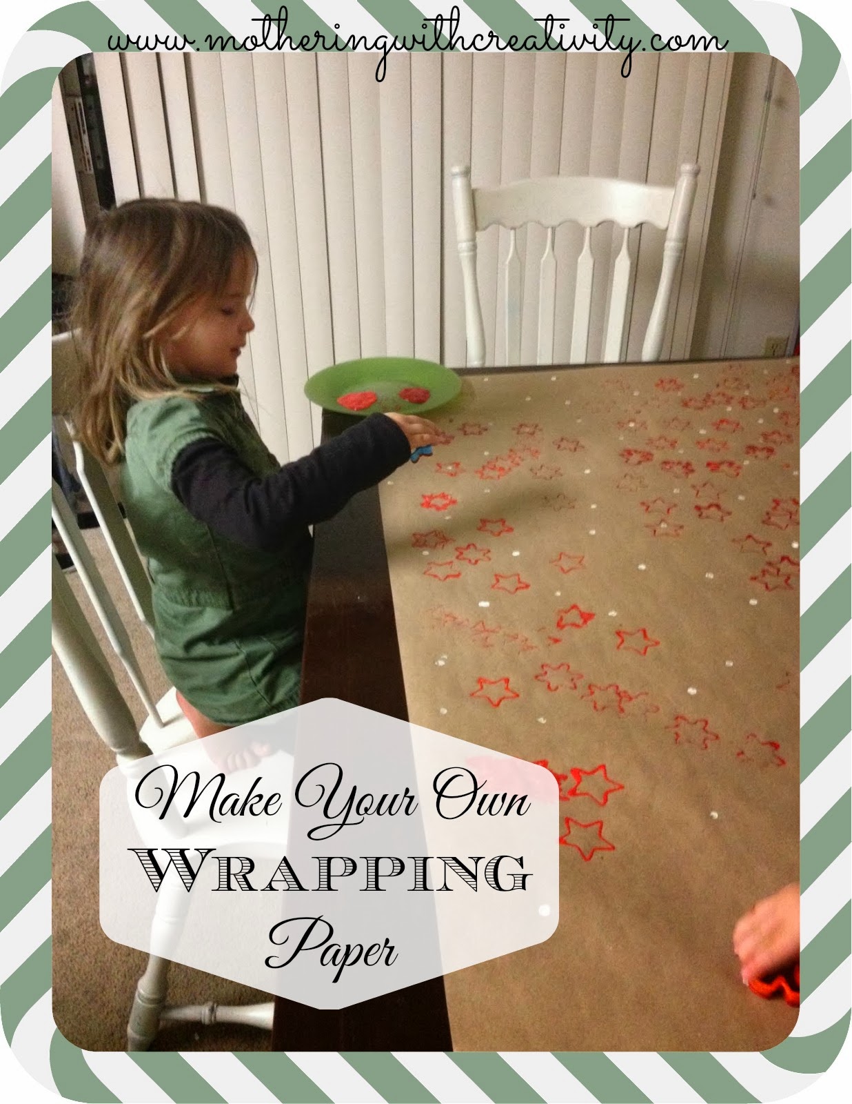 Mothering with Creativity DIY Wrapping Paper