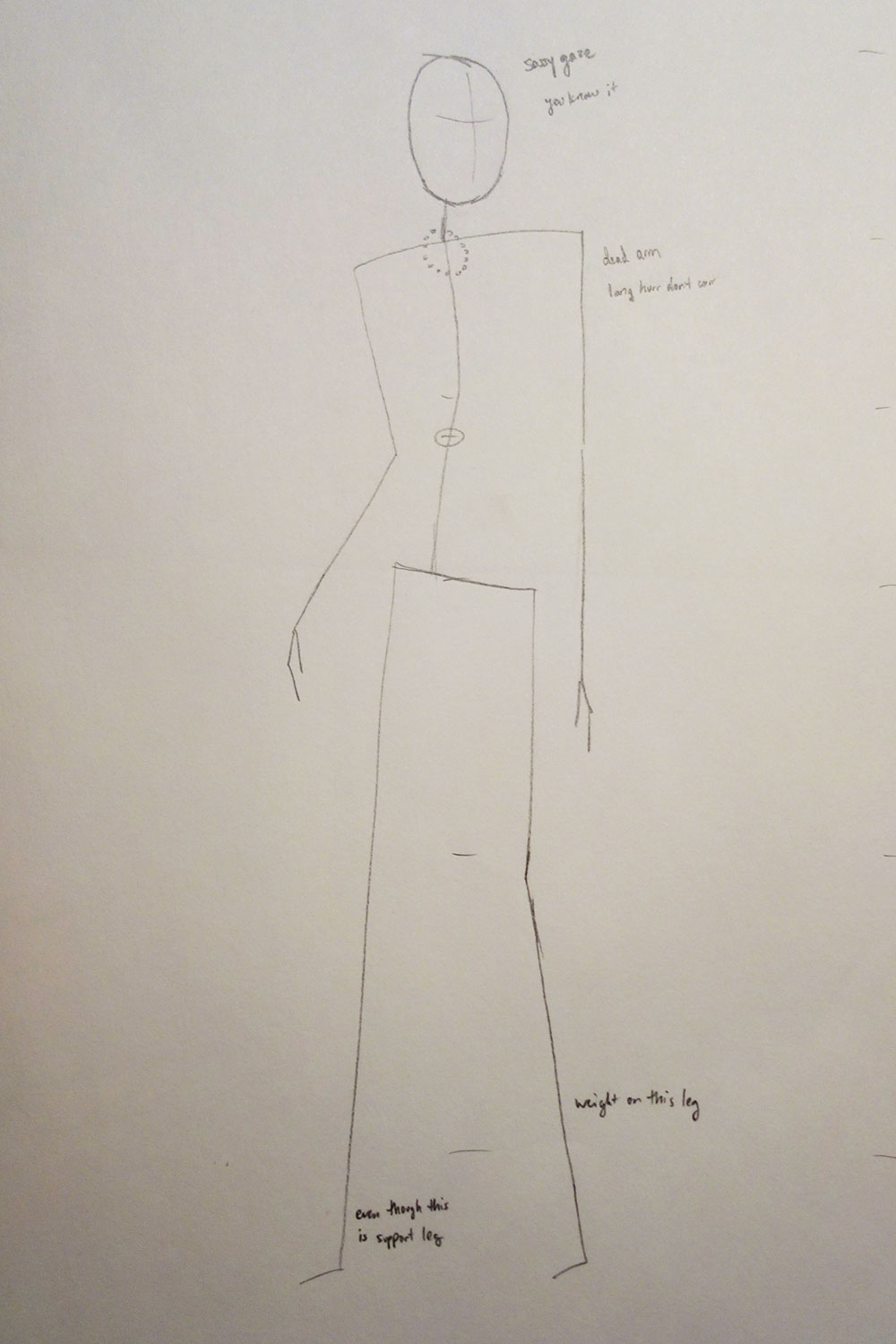 Paper Robot Fashion Illustration Stick Figures