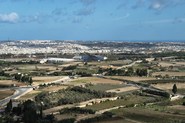 Looking out to Spinola Bay, Sliema and St Julians from Mdina Lone Male On Tour In Malta