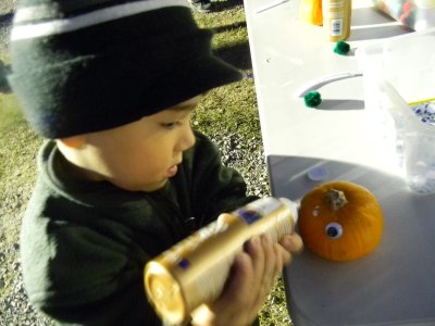 Pumpkin decorating for kids