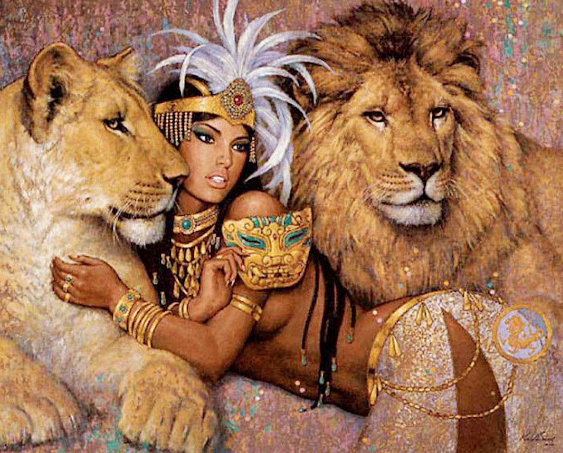cuadros-al-oleo-con-animales-africanos title=