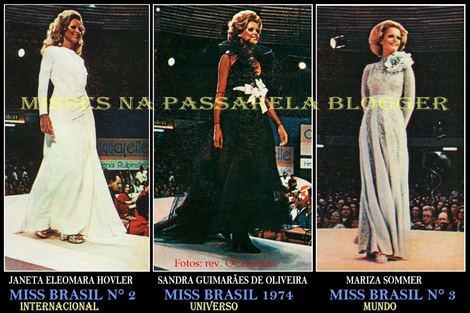 ... PASSARELA: TOP 3 MISS BRASIL 1974 - VESTIDOS DE GALA E TRAJES TÍPICOS
