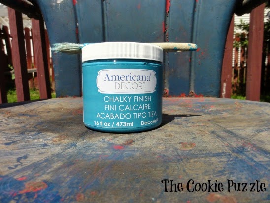 The Cookie Puzzle Painting Metal Chairs With Chalk Paint