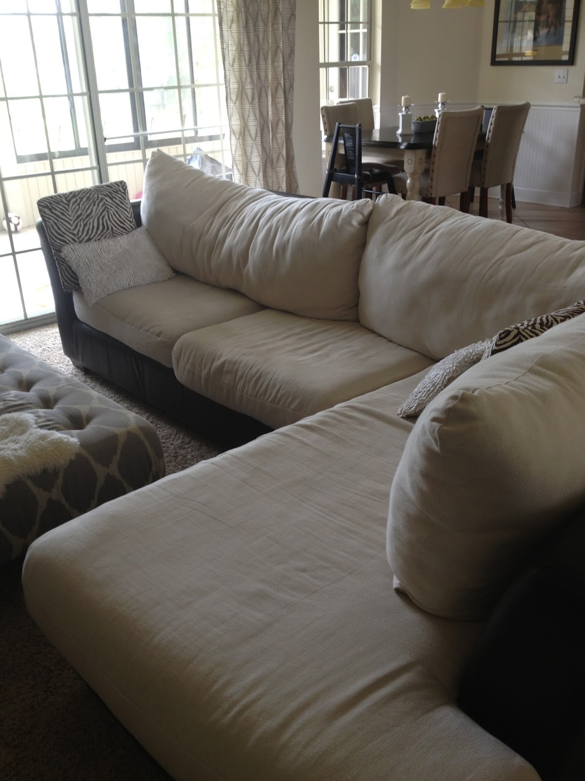 InsideOut Design How To Do Buttonless Tufting On Couch Cushions