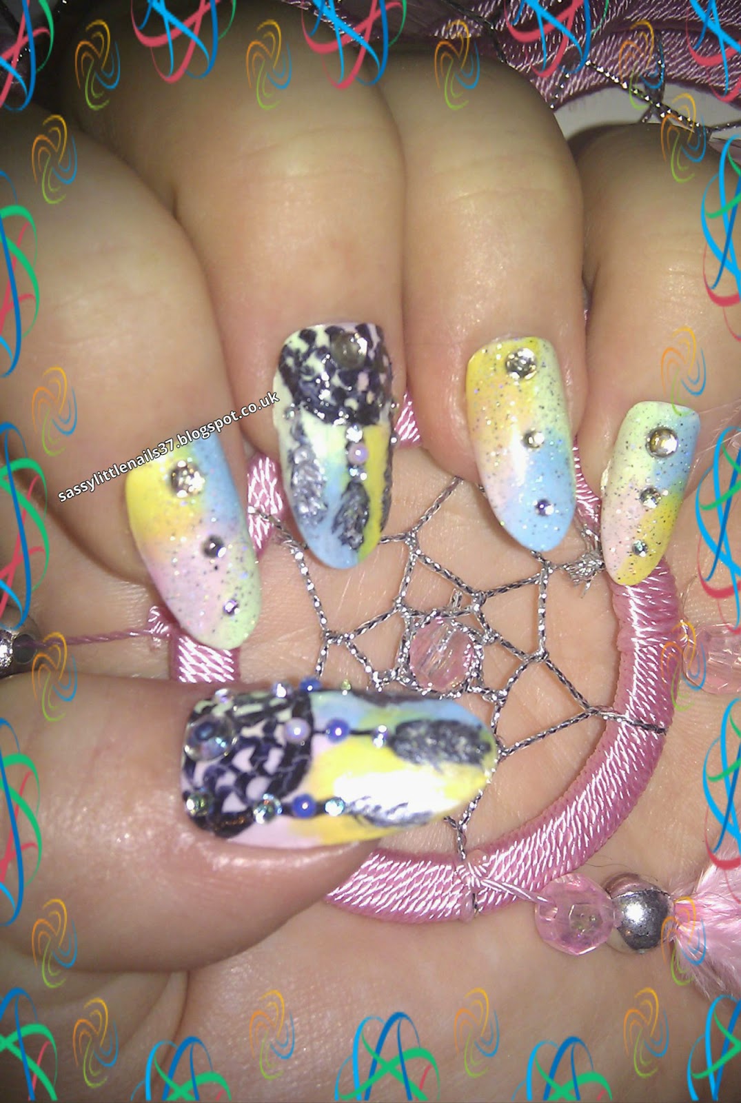 SassyLittleNails dreamcatcher nails