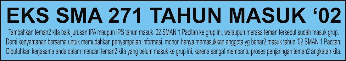 EKS SMA 271 tahun masuk '02