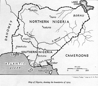 Colonial Nigeria Map