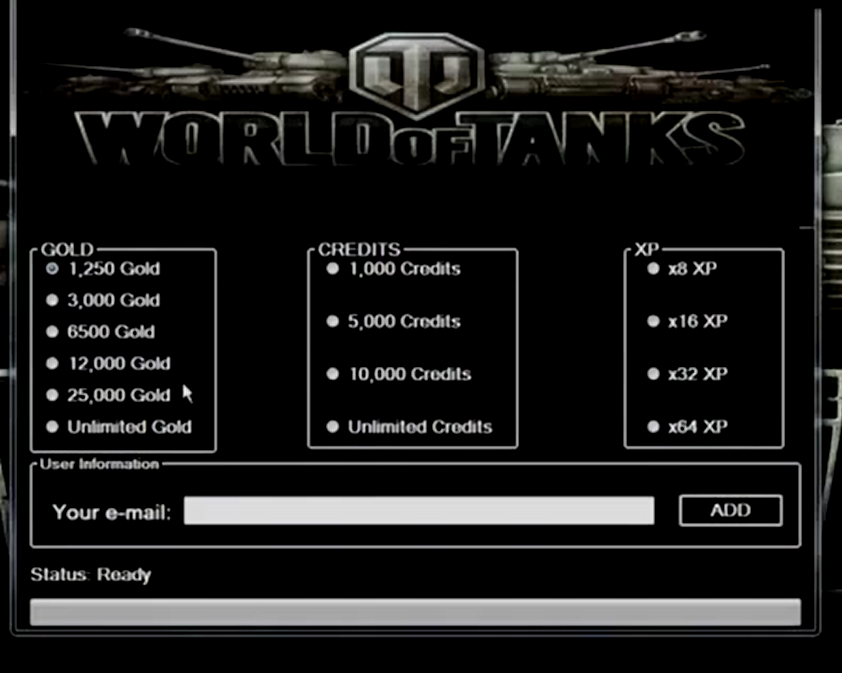 Hack wot gold World Of