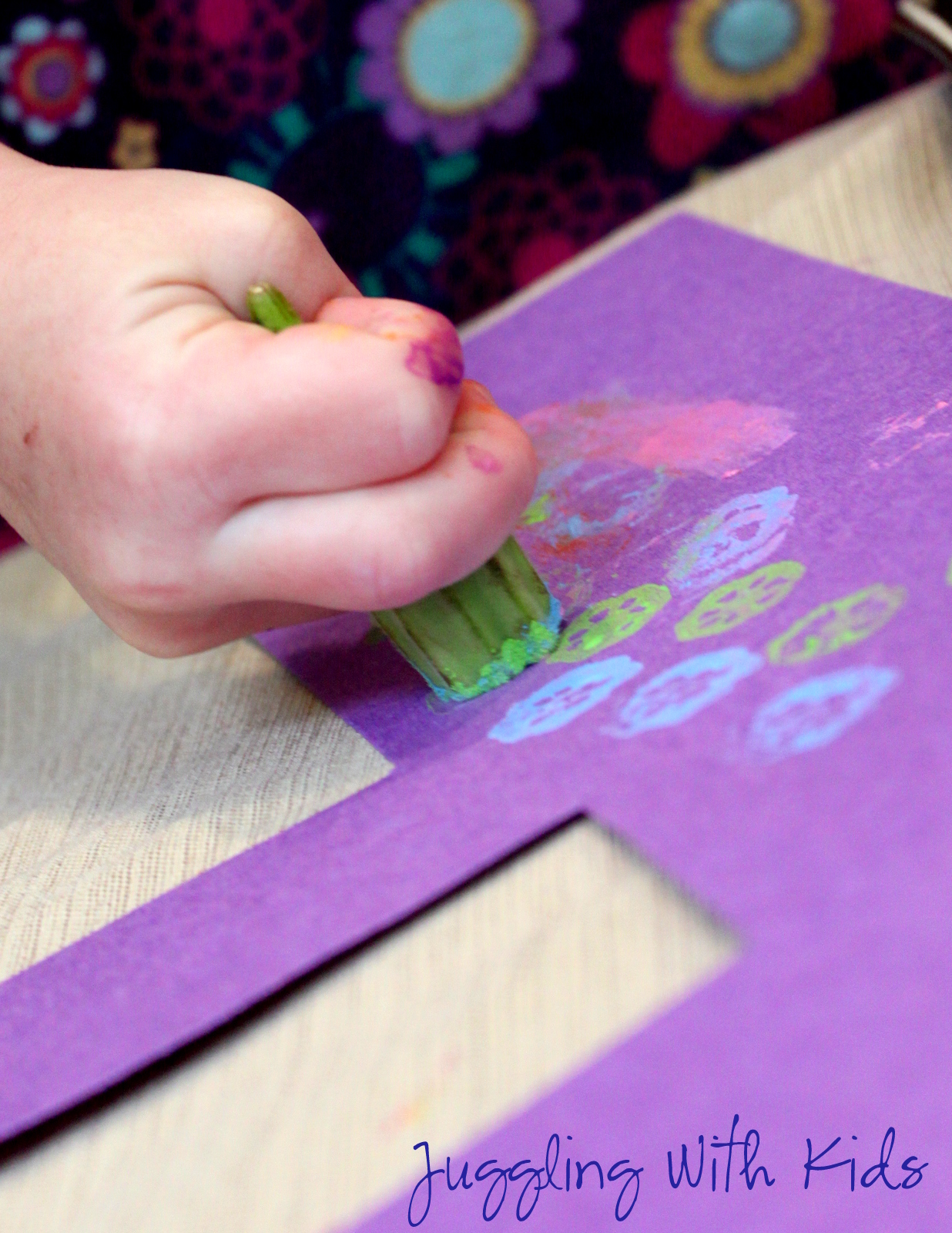 Painting With Okra Juggling With Kids