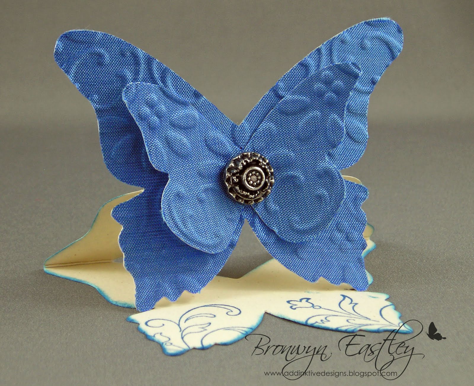 addINKtive designs at blogger Embossing Silk Fabric