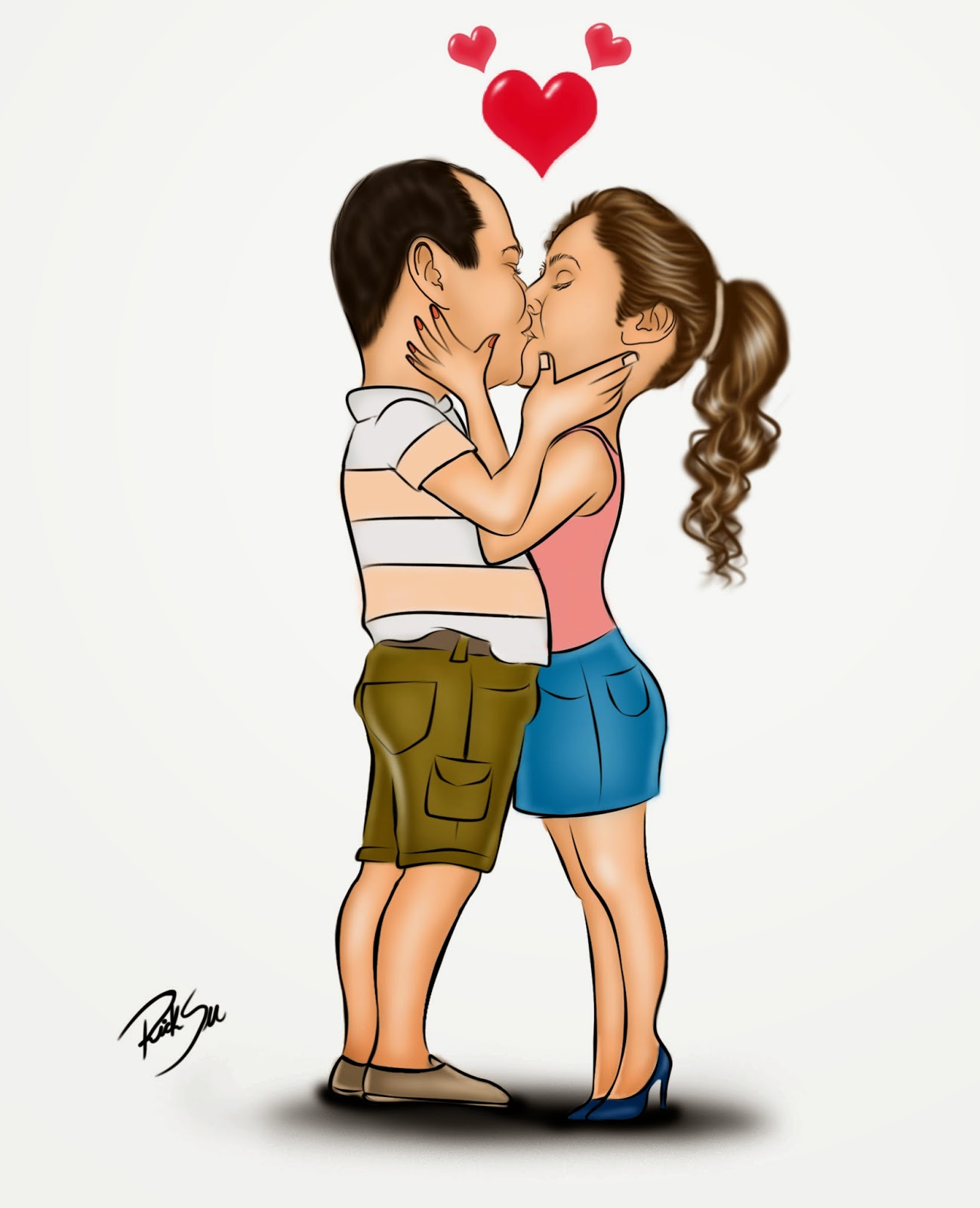 fotos de casal apaixonado em desenho