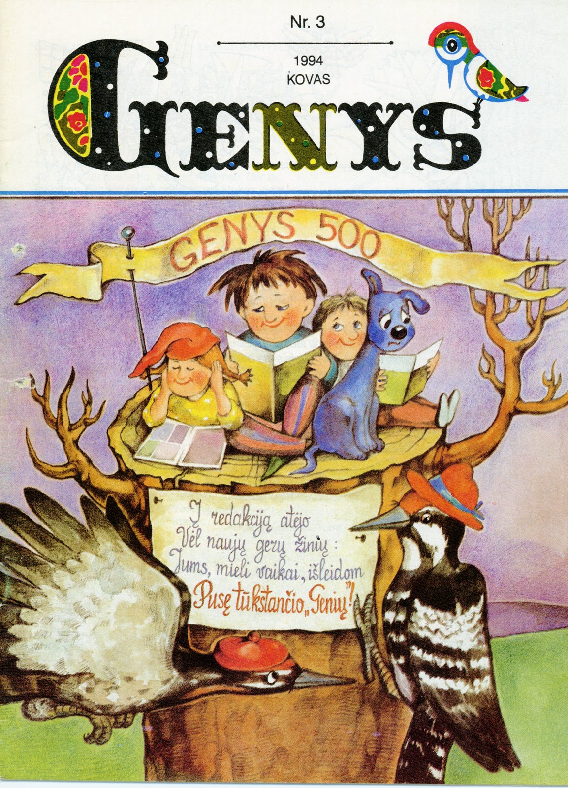 Gražiausi žurnalo "Genys" viršeliai 1994 metai kartu su "Geniu"