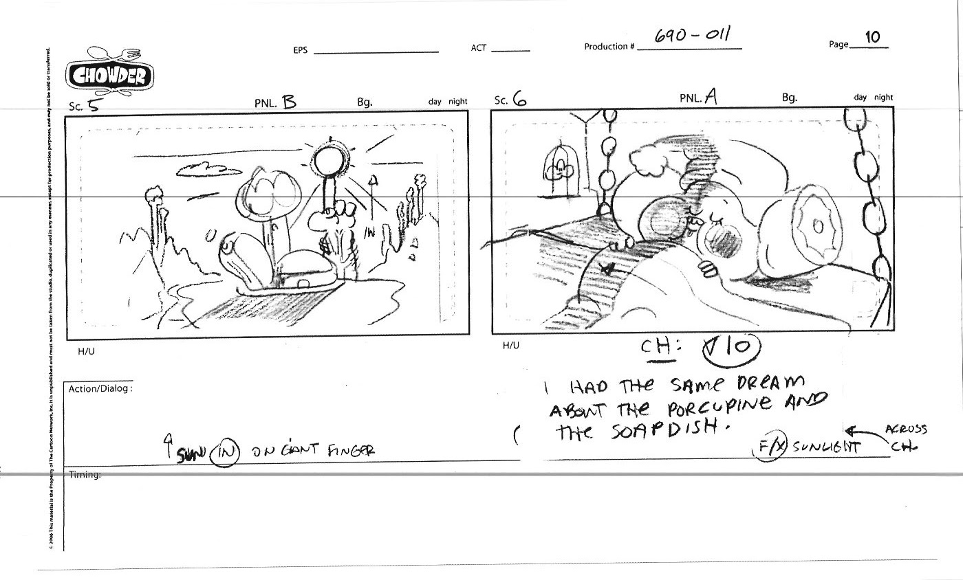 BRETT VARON CHOWDER . (Cartoon Network 2009) Here is a scene from one