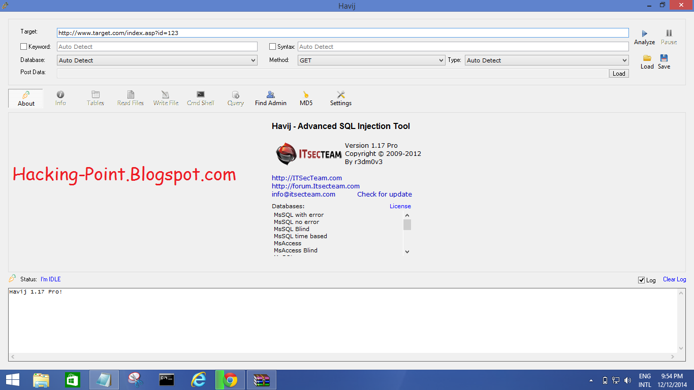 Havij- Automated SQL Injection Tool Torrent Download