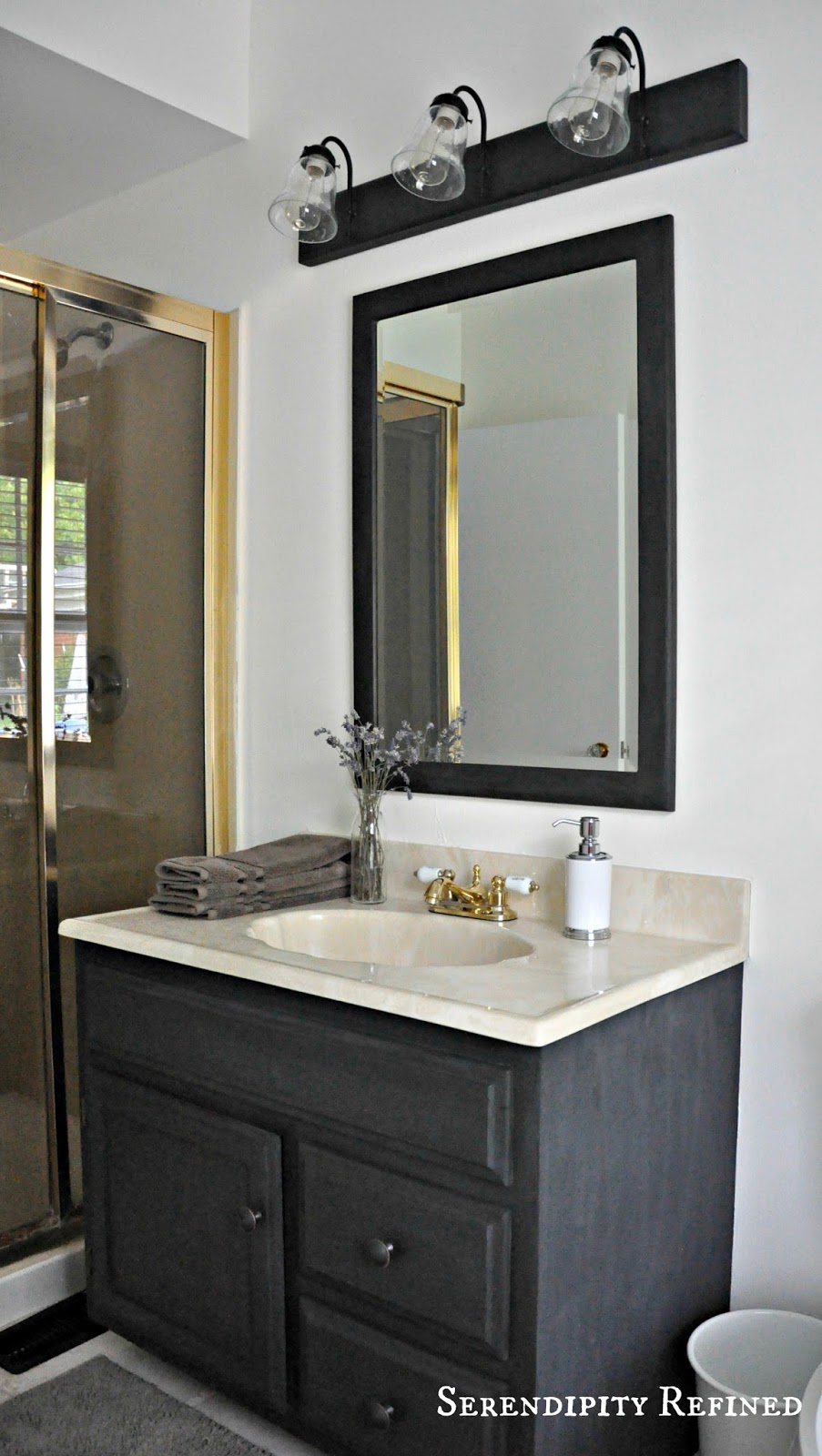 Serendipity Refined Blog How To Update Oak And Brass Bathroom