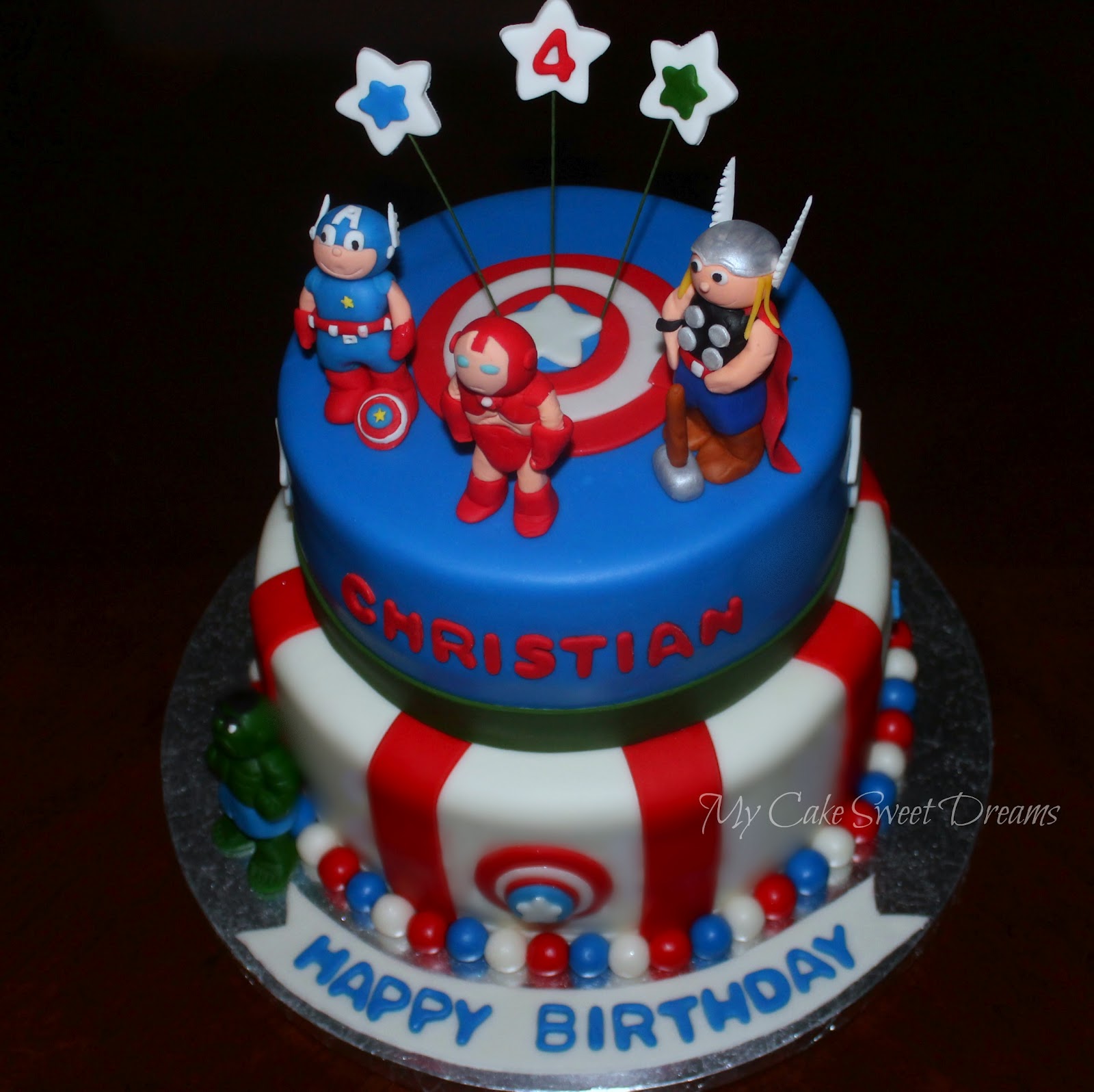 birthday cake pops Avengers Birthday Cake