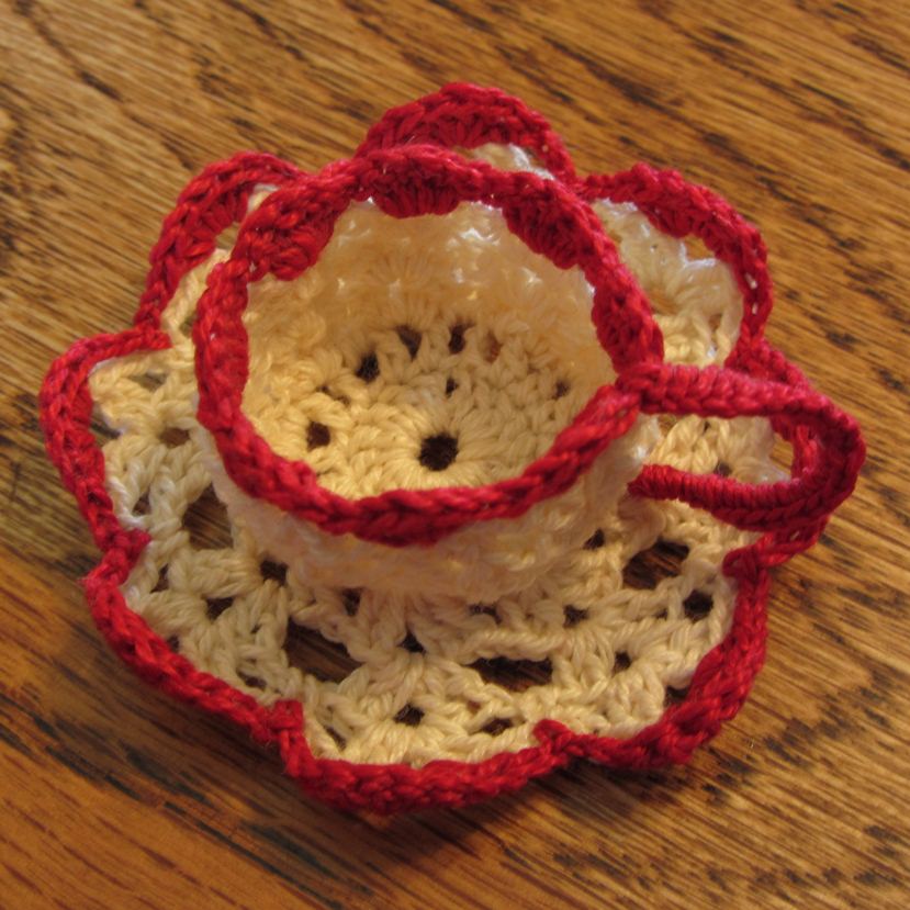 Country Blessings Crocheted Teacup Ornament Tutorial