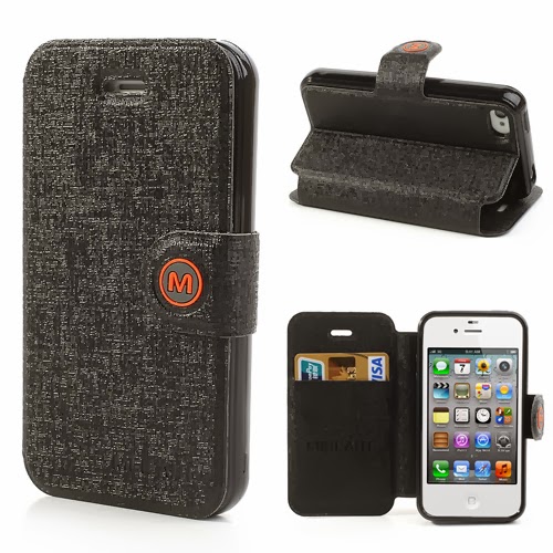 Oracle Grain Wallet Leather Case Cover with Stand for iPhone 4 4s - Black Oracle Grain Wallet Leather Case Cover with Stand for iPhone 4 4s - Black