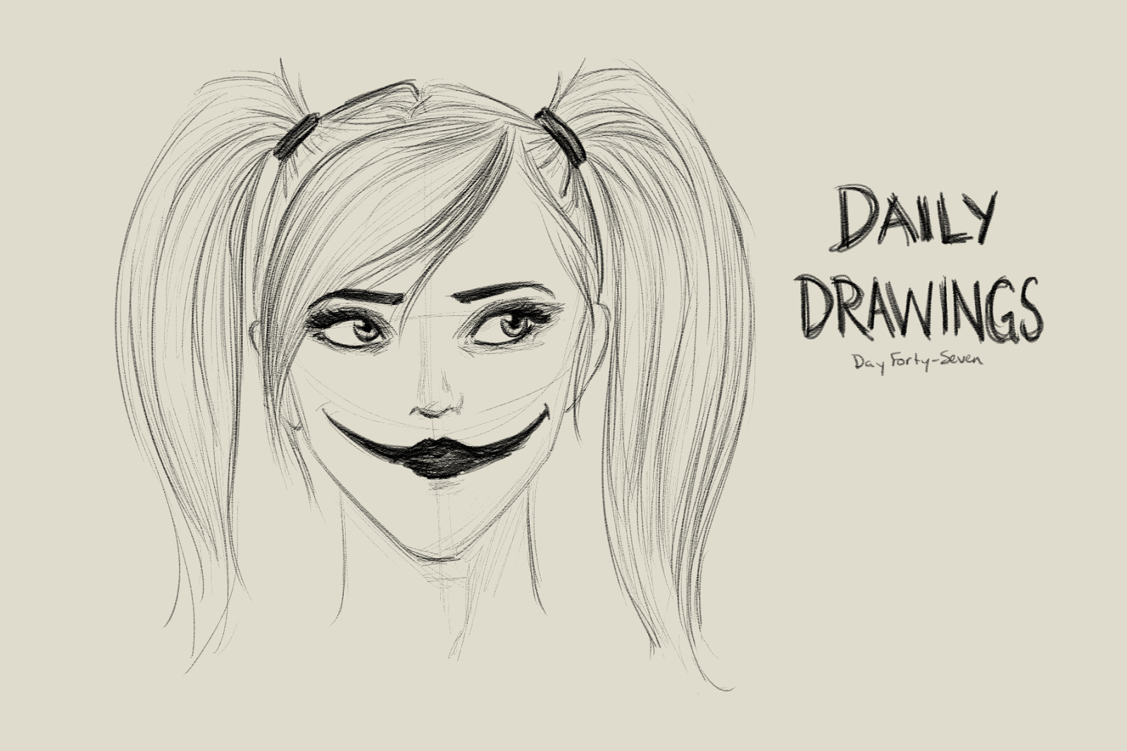 Harley Quinn Sketch - Daily Drawings Catch Up #8.