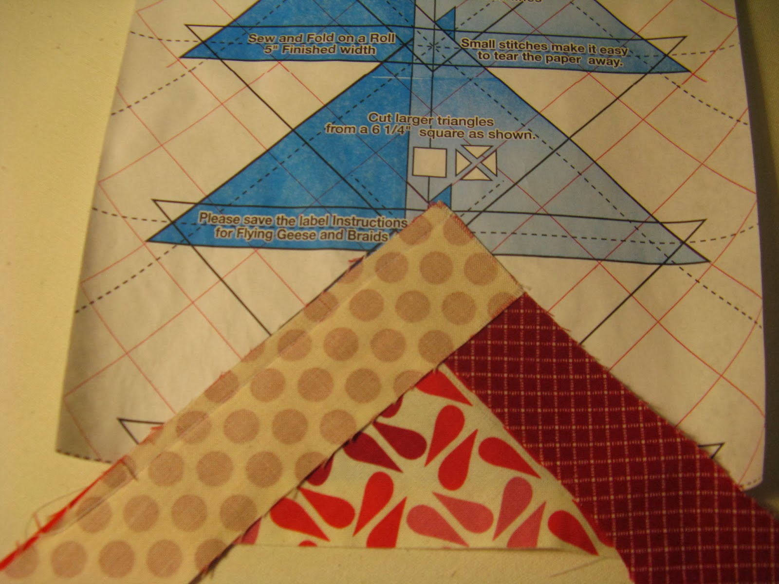 Braid Tutorial Using Sew and Fold Paper Triangles on a Roll