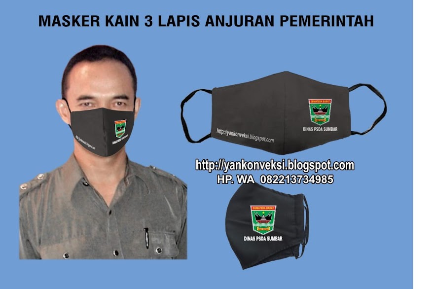 MASKER KAIN 3 LAPIS SARAN PEMERINTAH