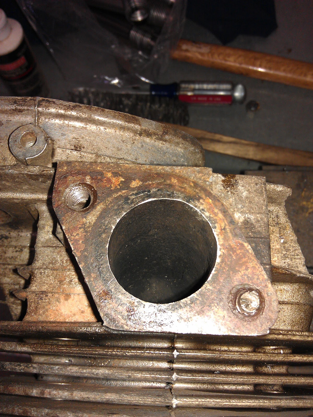 The VW Bug Broken Exhaust stud removal