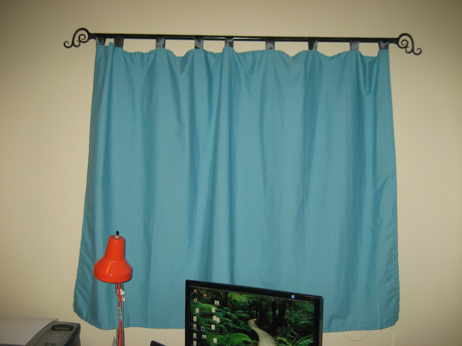 Carolyn Keene Simple curtains from twin flat bed sheet