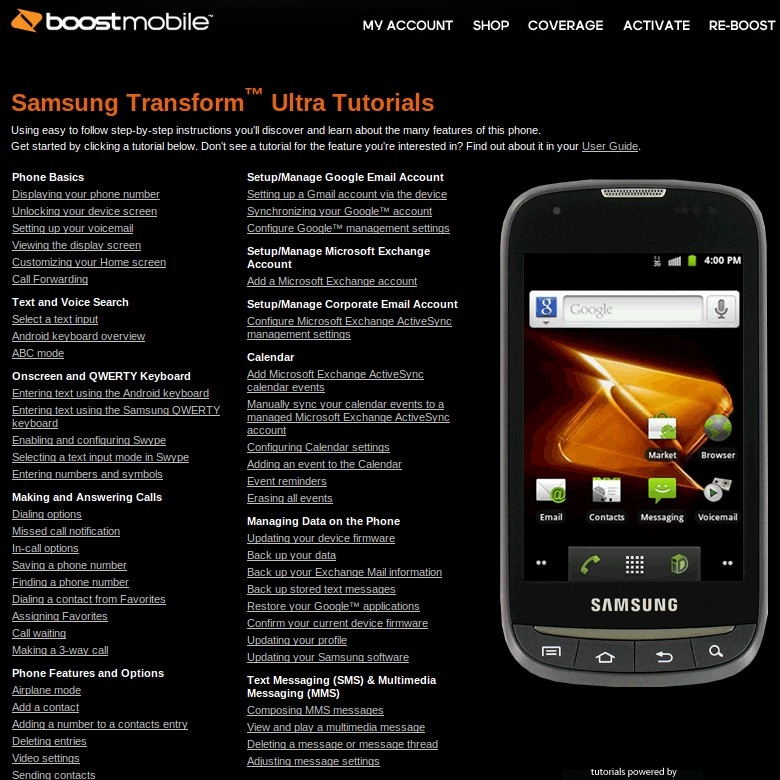 Tutorial C Boost | manual and online tutorial for boost s new samsung Tutorial C Boost | manual and online tutorial for boost s new samsung