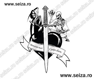 Grim Reaper tattoo design / Skeleton tattoo design / Memento Mori tattoo / Carpe Diem tattoo