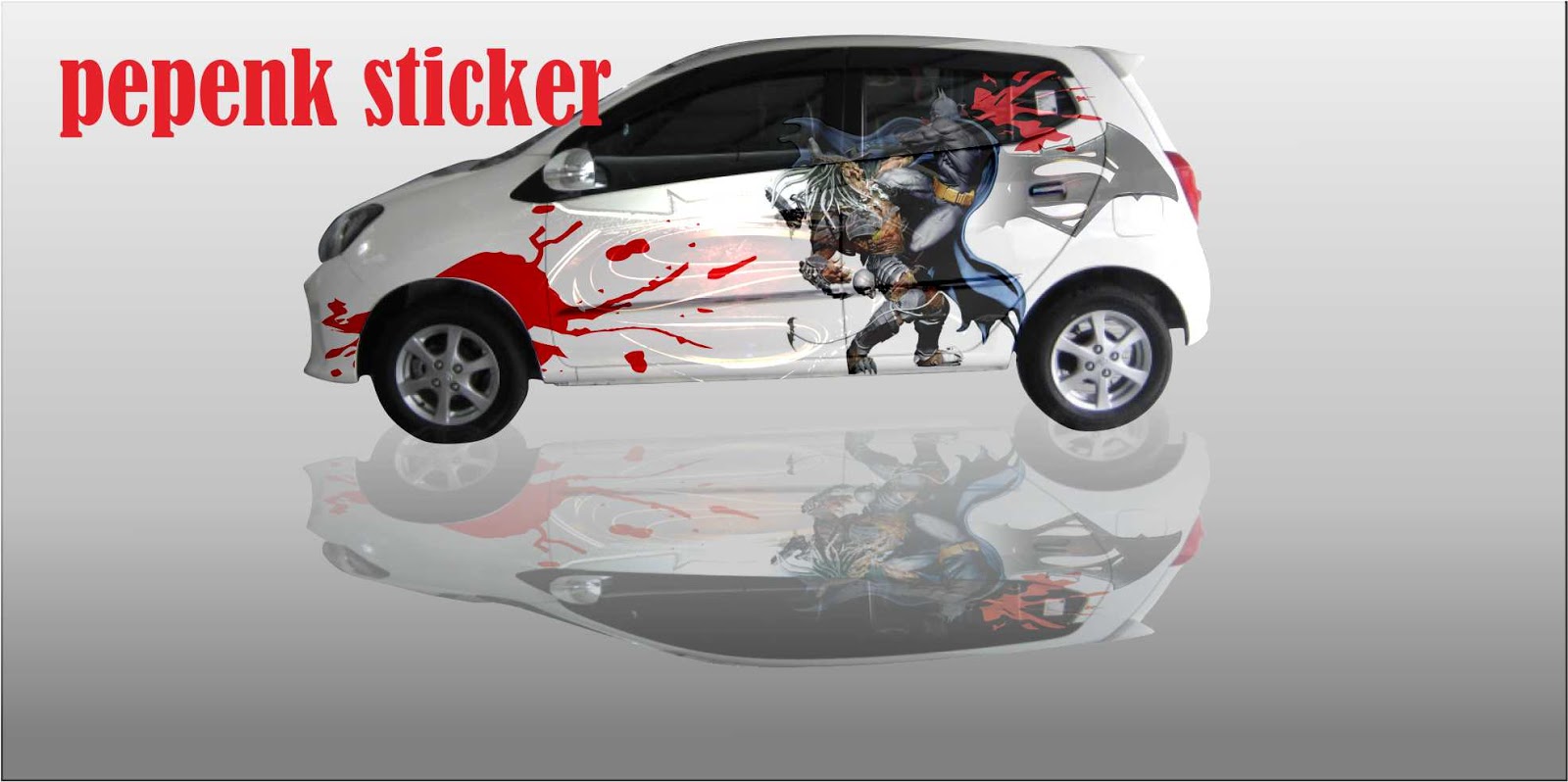 Gambar Cutting Sticker Mobil Batman Duniaotto