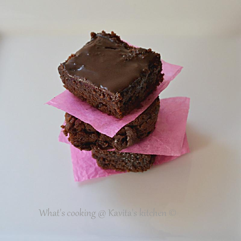 What's cooking Kavita's kitchen? Eggless Coffee liqueur brownies