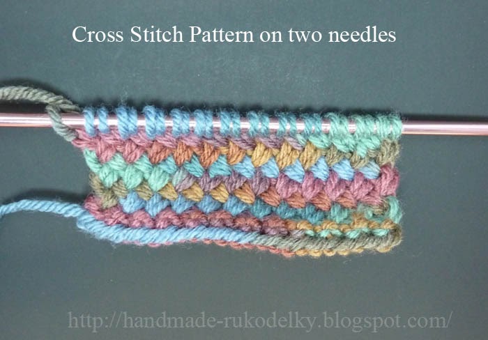 HAND MADE - RUKODELKY: Cross Stitch Knitted On Circular Needles Versus Knitte...