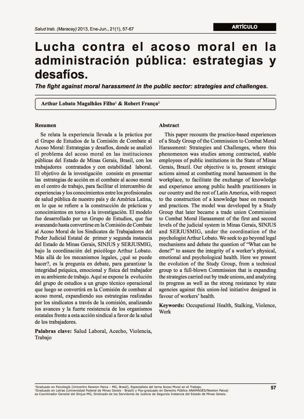 Artigo assedio moral