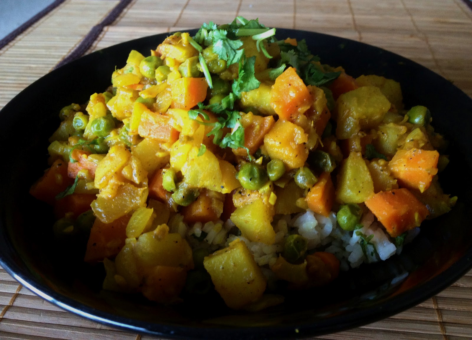 what's for sups? Gajar Matar Indian Curried Peas & Carrots
