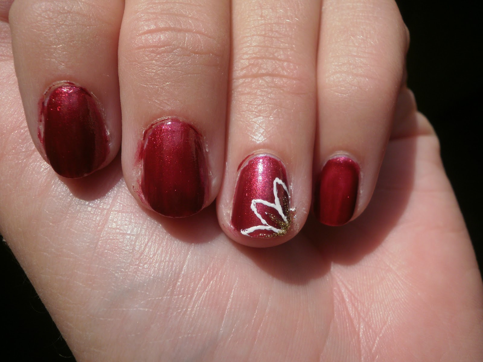 Wine Red Nails for December - wide 4