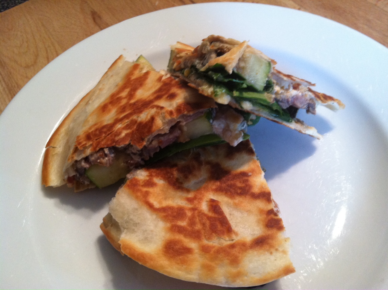 SourdoughNative Grilled Skirt Steak and Zucchini Quesadilla