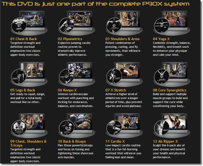 6 Day P90X Workout Dvds Free for Gym