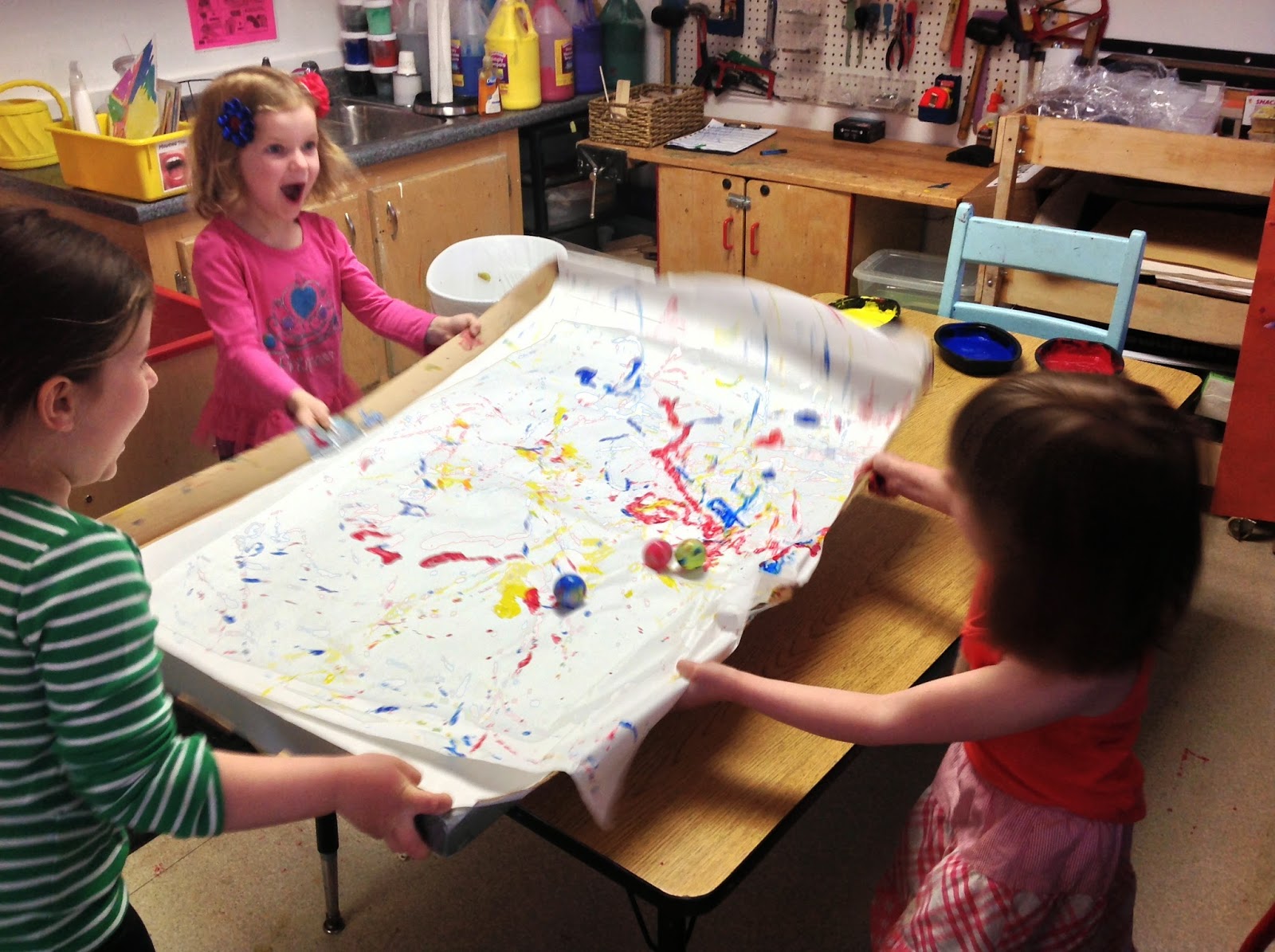 Playfully Learning Ball PaintingA Cooperative Art Experience