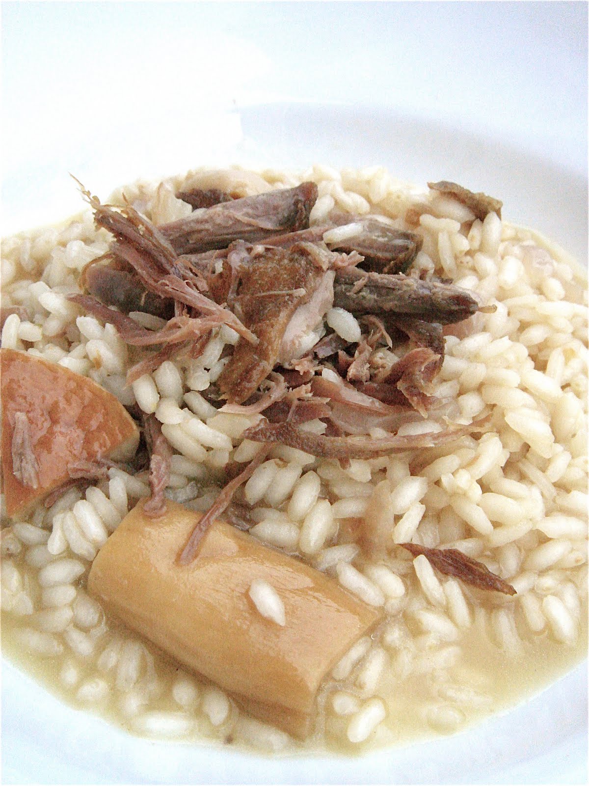 East meets West Duck Confit and Porcini Risotto