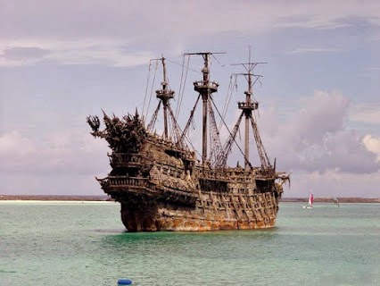 The old pirate ship, the Black Pearl