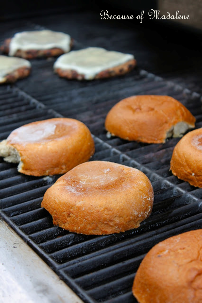 Because of Madalene Gluten Free Meatball Burgers on Garlic Toasted Buns