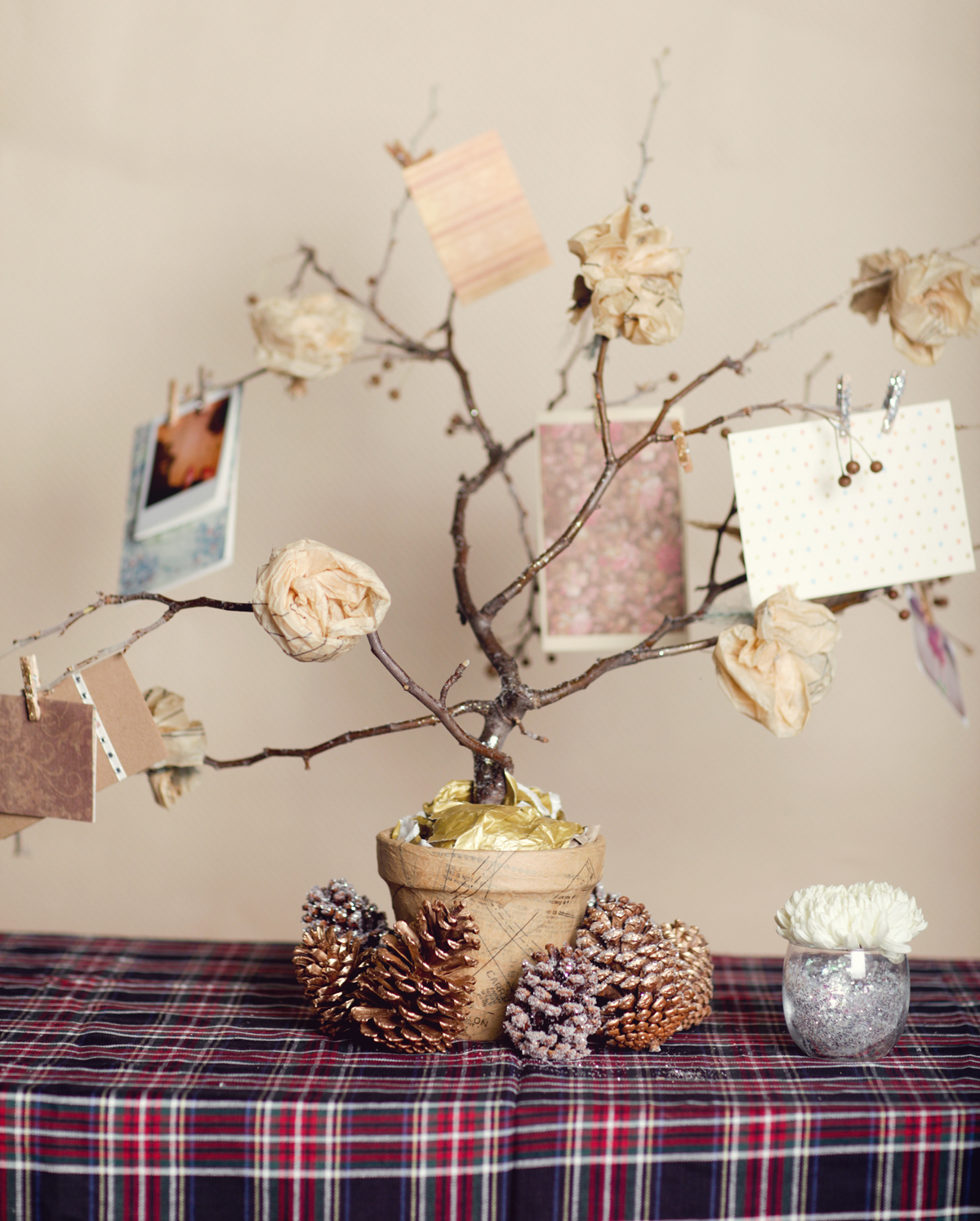 Ruche Homemade Holiday Spotlight Paper Mache Vase