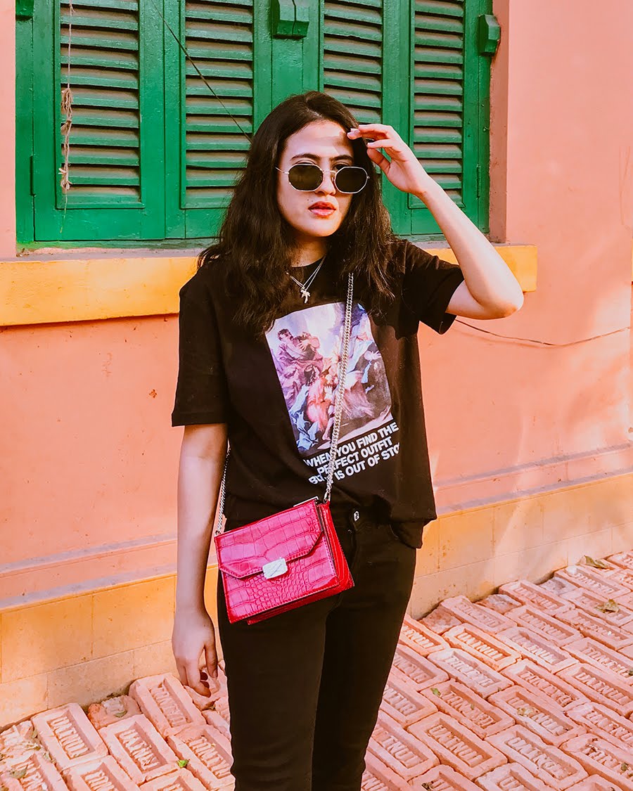 summer all black outfit