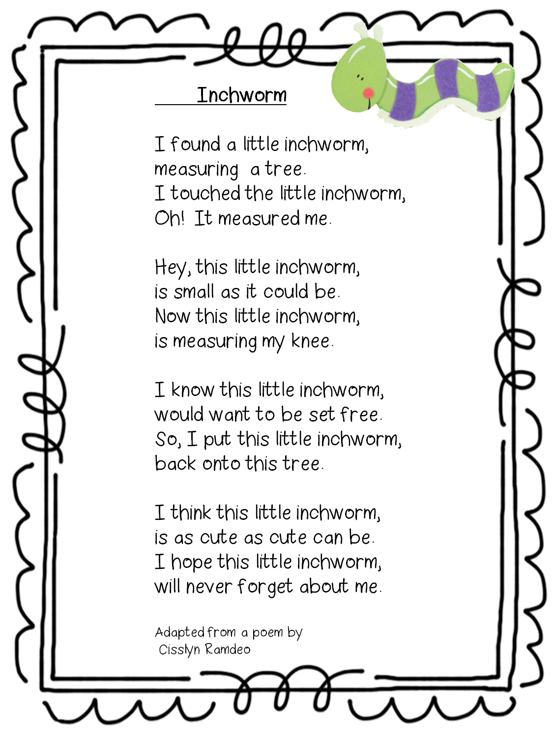 First Grade Wow Measurement Unit Poetry for kids, Preschool poems