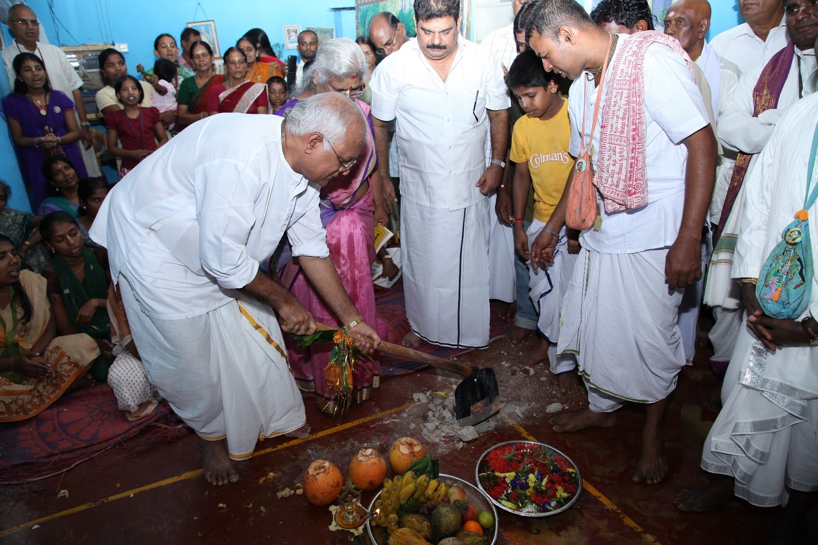 Foundation Stone Laying Ceremony for New Sri Sri Radha Krishna Temple