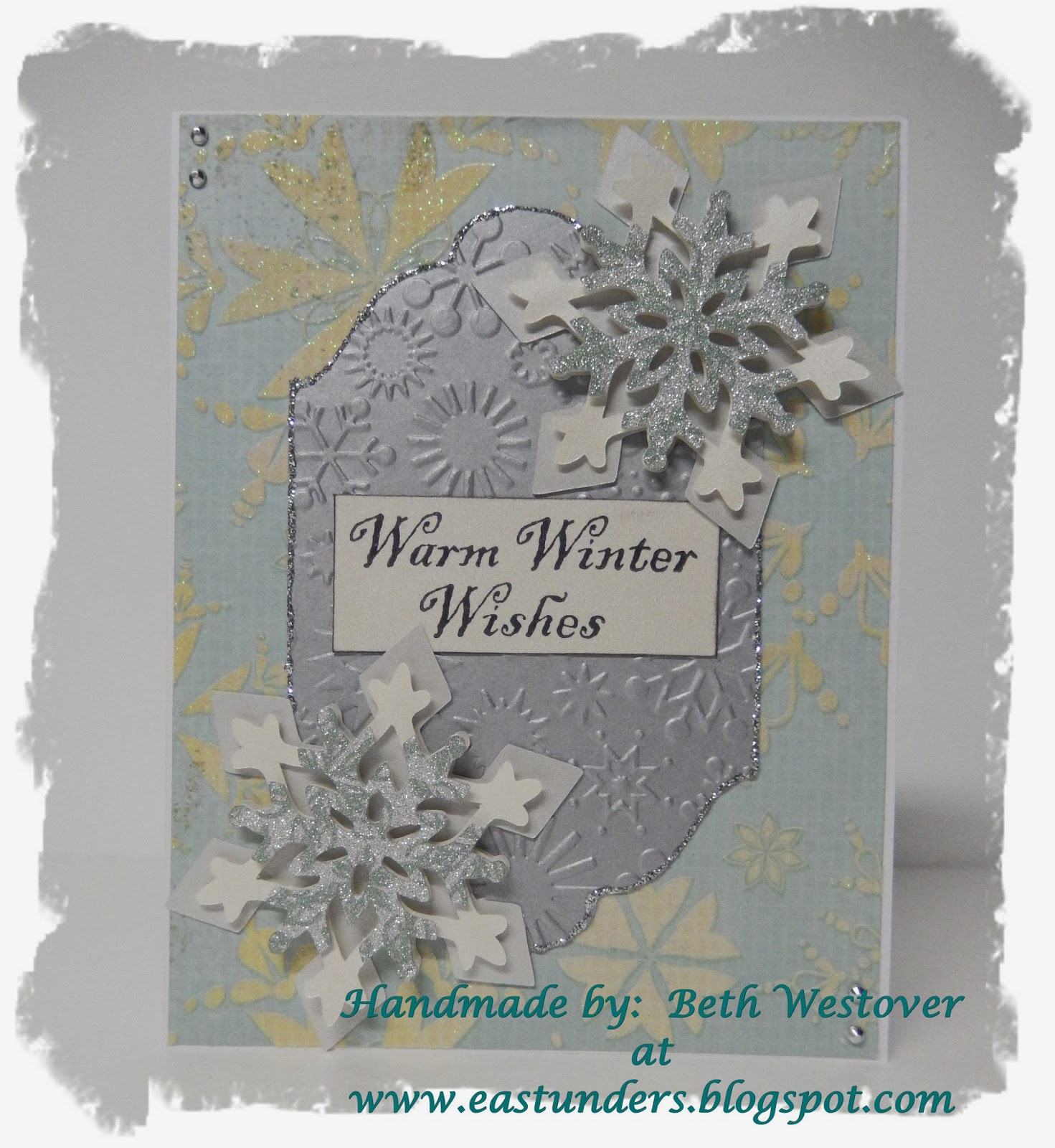 Eastunders Creations: Wintery Warm Wishes Christmas Cards
