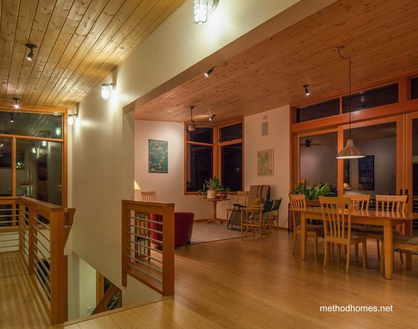 Arquitectura de casas: una moderna cabaña prefabricada norteamericana.
