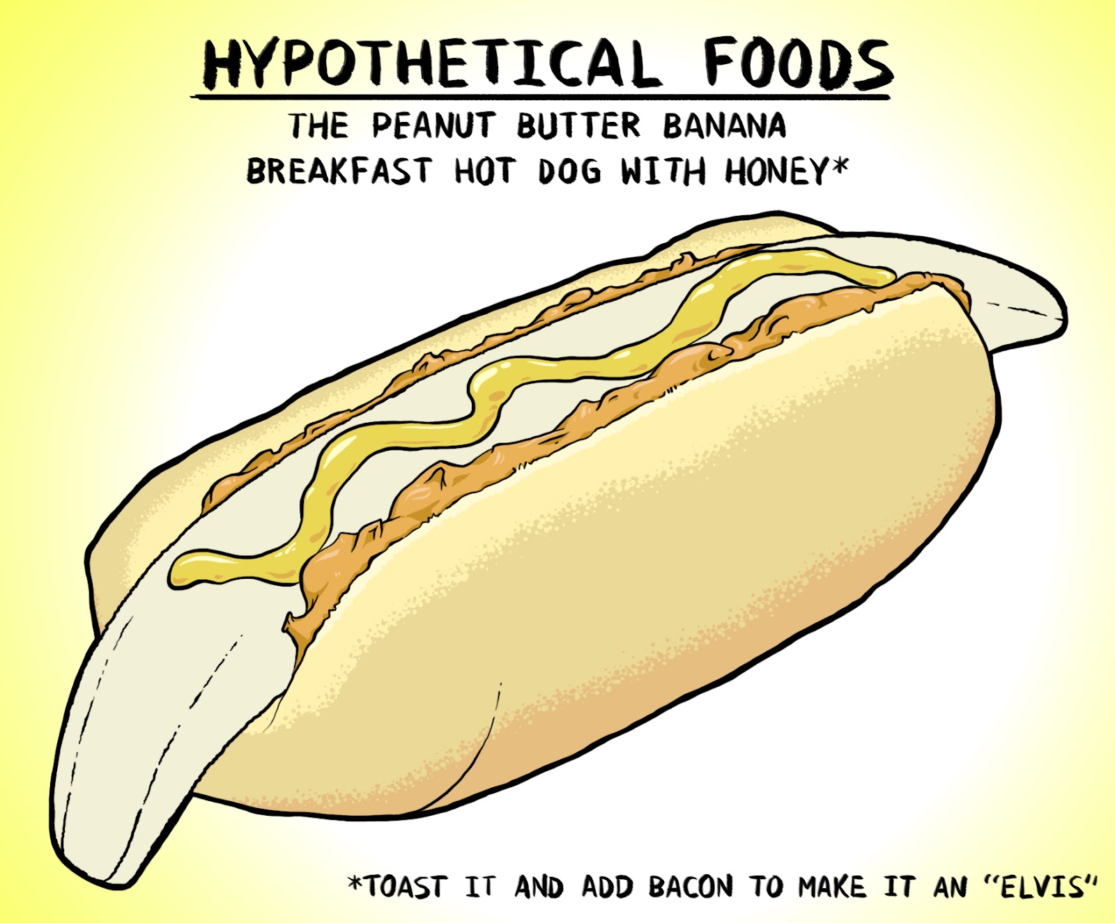 hot dog peanut butter bacon