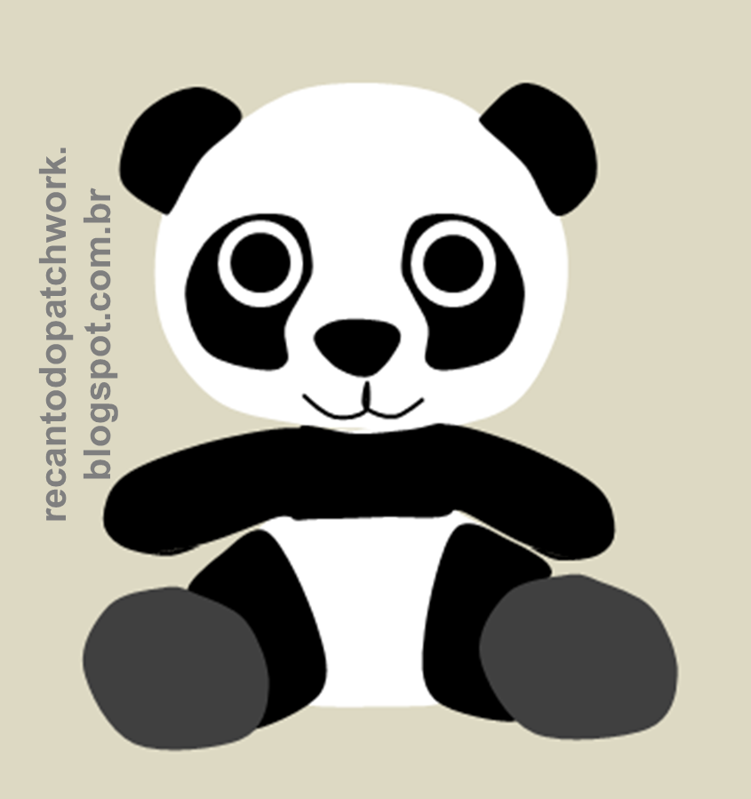MOLDES PARA PATCHWORK Molde de urso panda para patchwork